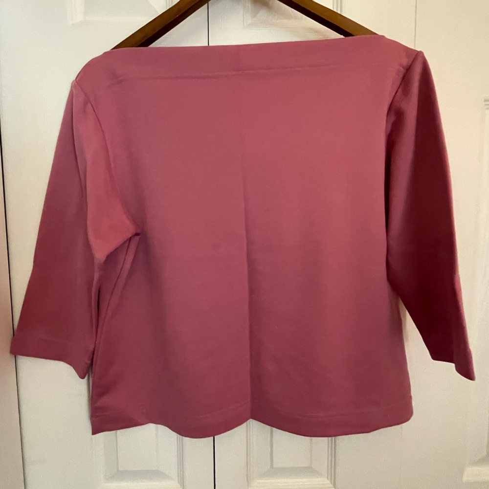 Vivien of Holloway Slash Neck Top Mauve XL NEW!